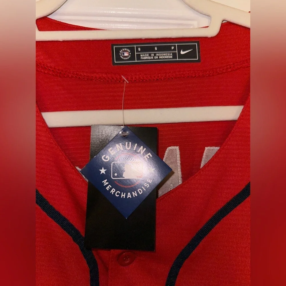 NWT GENUINE MERCHANDISE MLB NIKE ATLANTA BRAVES DANSBY SWANSON BASEBALL JERSEY - Picture 6 of 7